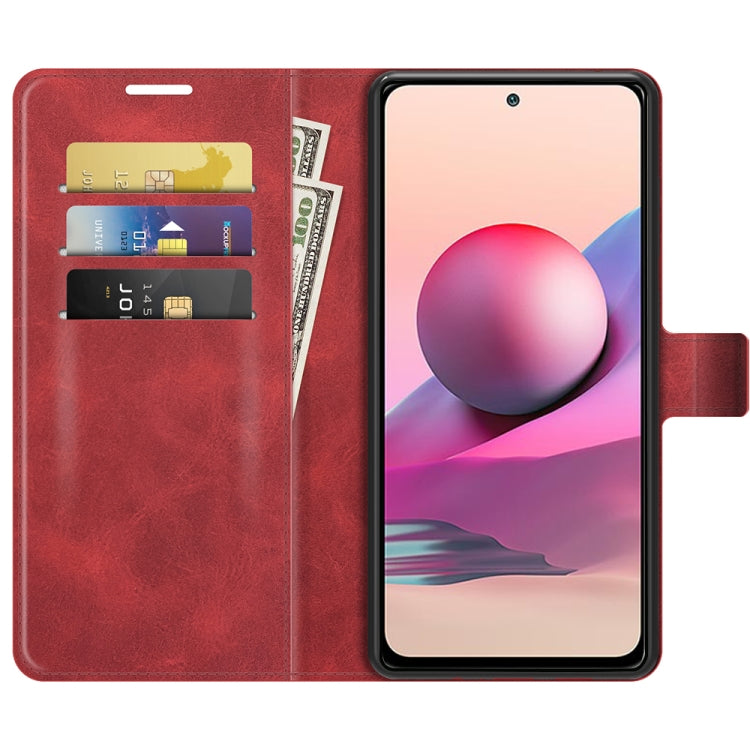 For Xiaomi Redmi Note 10 4G /Redmi Note 10S Retro Calf Pattern Buckle Horizontal Flip Leather Case with Holder & Card Slots & Wallet