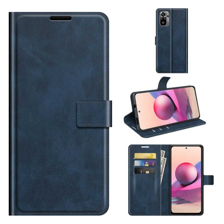 For Xiaomi Redmi Note 10 4G /Redmi Note 10S Retro Calf Pattern Buckle Horizontal Flip Leather Case with Holder & Card Slots & Wallet
