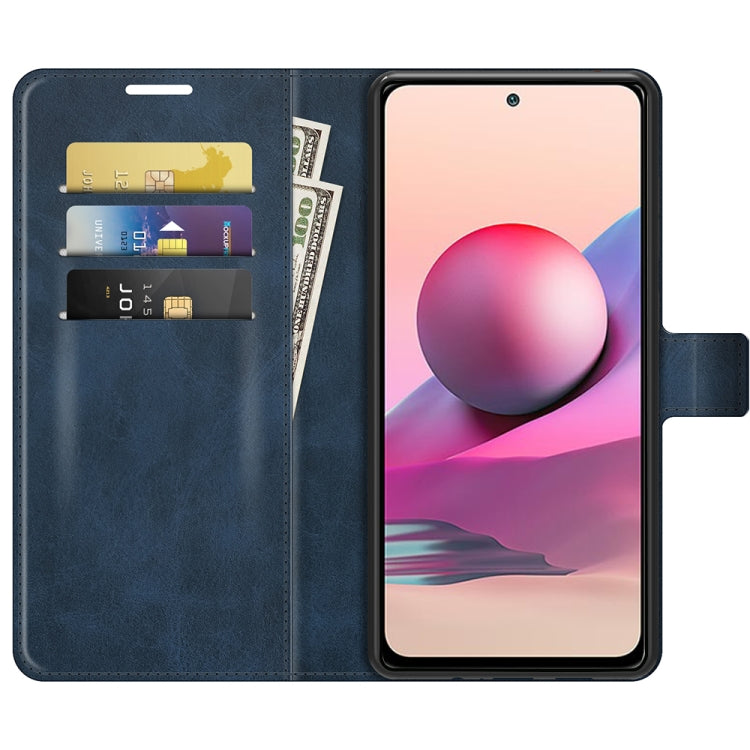 For Xiaomi Redmi Note 10 4G /Redmi Note 10S Retro Calf Pattern Buckle Horizontal Flip Leather Case with Holder & Card Slots & Wallet