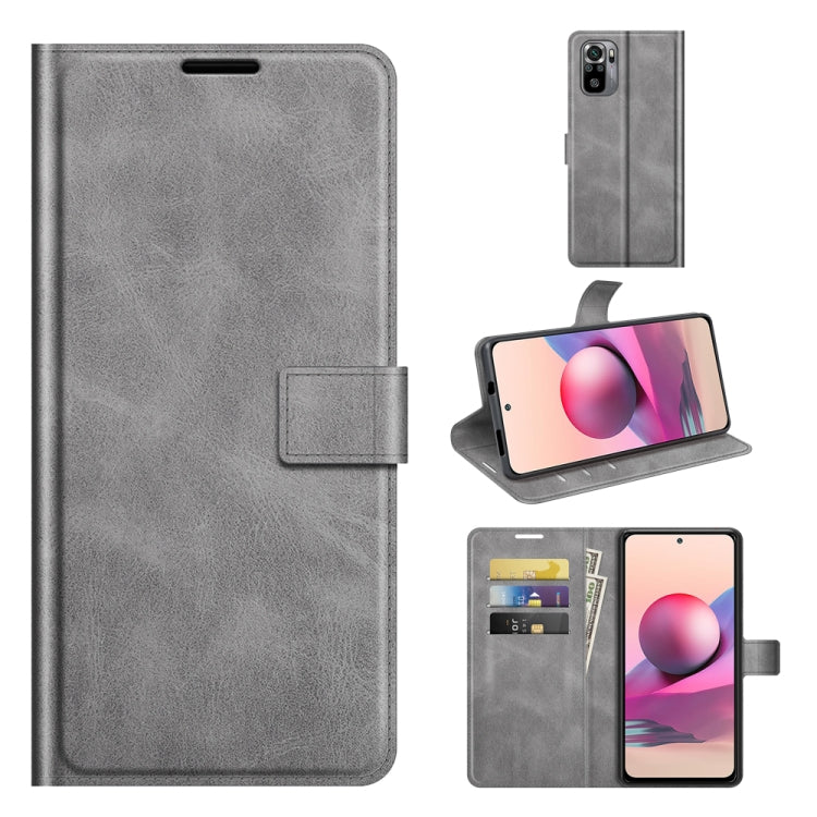 For Xiaomi Redmi Note 10 4G /Redmi Note 10S Retro Calf Pattern Buckle Horizontal Flip Leather Case with Holder & Card Slots & Wallet