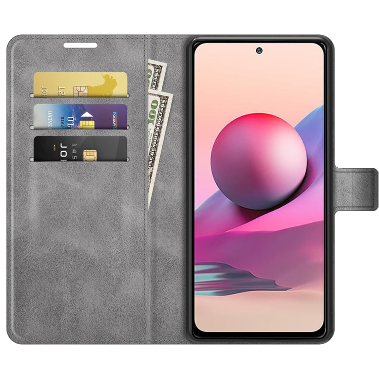 For Xiaomi Redmi Note 10 4G /Redmi Note 10S Retro Calf Pattern Buckle Horizontal Flip Leather Case with Holder & Card Slots & Wallet