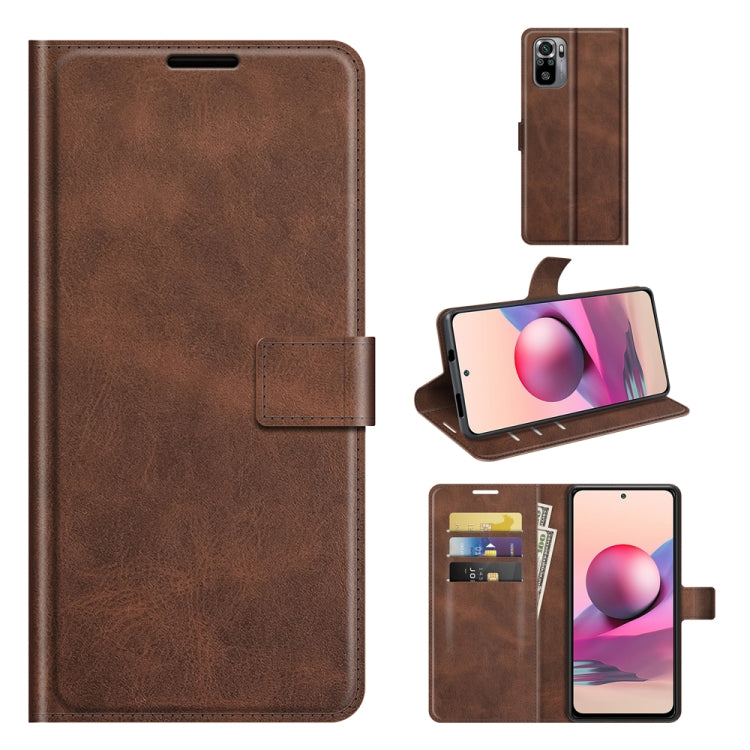For Xiaomi Redmi Note 10 4G /Redmi Note 10S Retro Calf Pattern Buckle Horizontal Flip Leather Case with Holder & Card Slots & Wallet