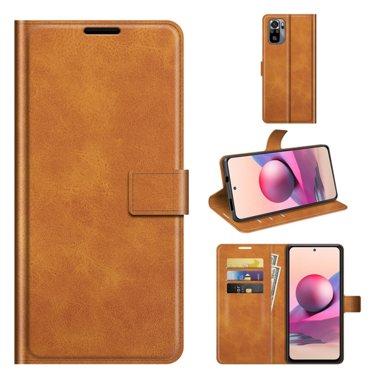 For Xiaomi Redmi Note 10 4G /Redmi Note 10S Retro Calf Pattern Buckle Horizontal Flip Leather Case with Holder & Card Slots & Wallet