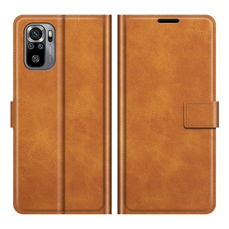 For Xiaomi Redmi Note 10 4G /Redmi Note 10S Retro Calf Pattern Buckle Horizontal Flip Leather Case with Holder & Card Slots & Wallet