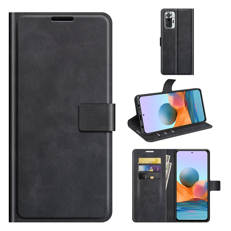 For Xiaomi Redmi Note 10 Pro Retro Calf Pattern Buckle Horizontal Flip Leather Case with Holder & Card Slots & Wallet