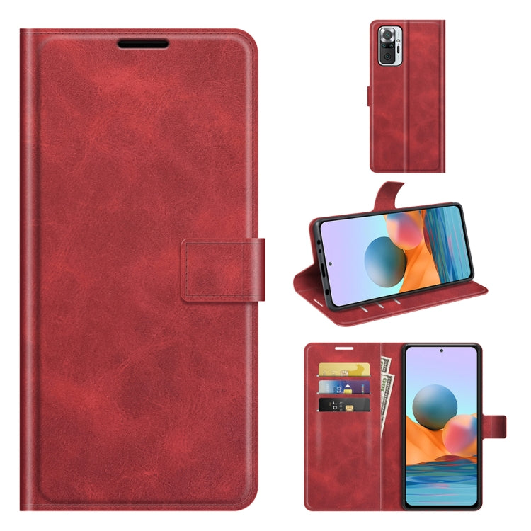 For Xiaomi Redmi Note 10 Pro Retro Calf Pattern Buckle Horizontal Flip Leather Case with Holder & Card Slots & Wallet