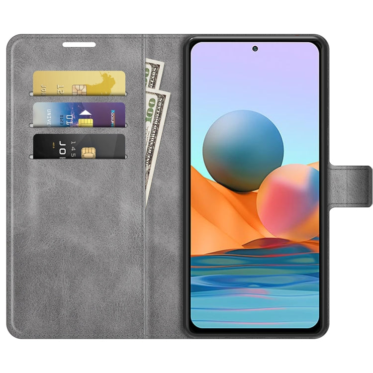 For Xiaomi Redmi Note 10 Pro Retro Calf Pattern Buckle Horizontal Flip Leather Case with Holder & Card Slots & Wallet