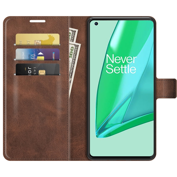 For OnePlus 9 Pro Retro Calf Pattern Buckle Horizontal Flip Leather Case with Holder & Card Slots & Wallet