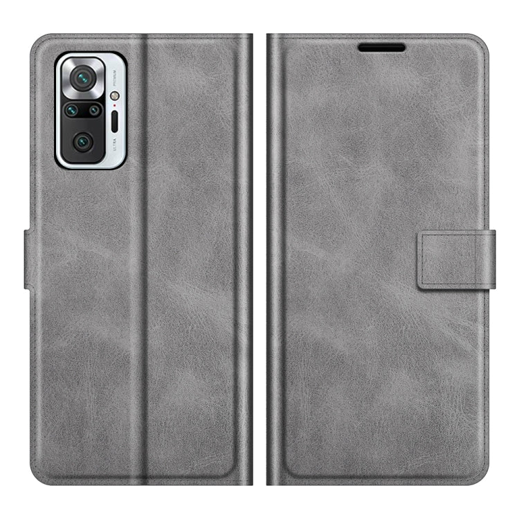 For Redmi Note 10 Pro (Indian Edition) Retro Calf Pattern Buckle Horizontal Flip Leather Case with Holder & Card Slots & Wallet