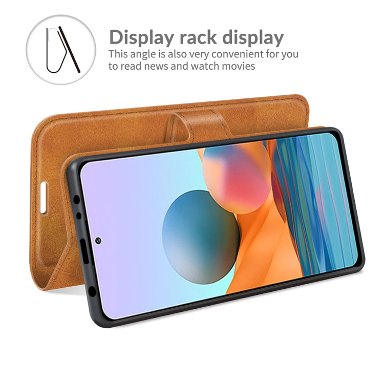 For Redmi Note 10 Pro (Indian Edition) Retro Calf Pattern Buckle Horizontal Flip Leather Case with Holder & Card Slots & Wallet
