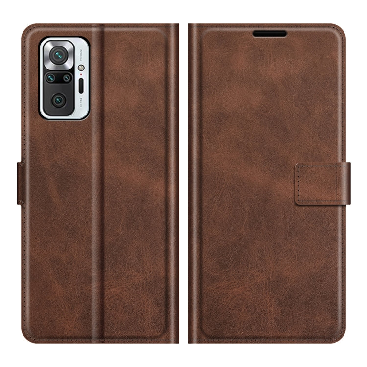 For Redmi Note 10 Pro Max Retro Calf Pattern Buckle Horizontal Flip Leather Case with Holder & Card Slots & Wallet