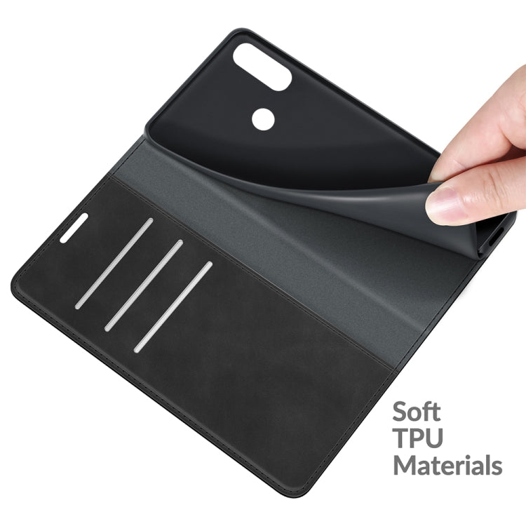 For Motorola Moto E7 Power Retro-skin Business Magnetic Suction Leather Case with Holder & Card Slots & Wallet