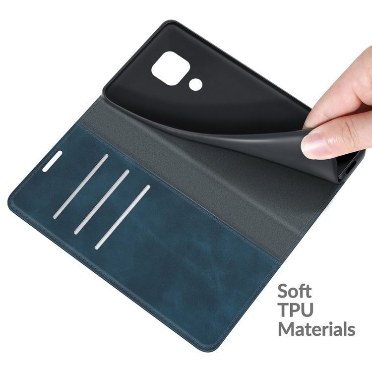 For Motorola Moto G Play 2021 Retro-skin Business Magnetic Suction Leather Case with Holder & Card Slots & Wallet