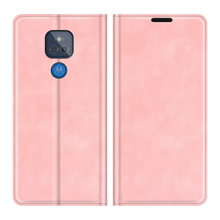 For Motorola Moto G Play 2021 Retro-skin Business Magnetic Suction Leather Case with Holder & Card Slots & Wallet