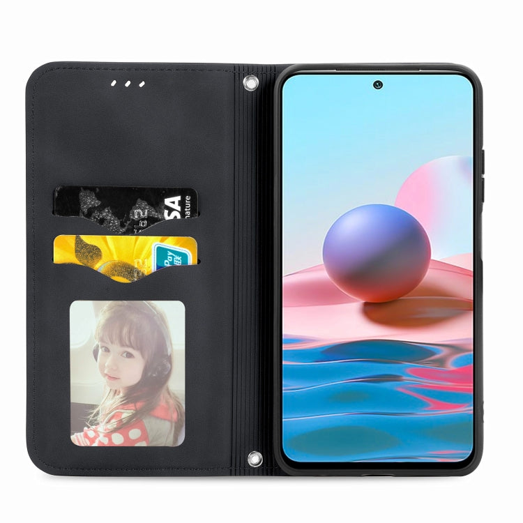 For Xiaomi Redmi Note 10 4G Retro Skin Feel Business Magnetic Horizontal Flip Leather Case with Holder & Card Slots & Wallet & Photo Frame