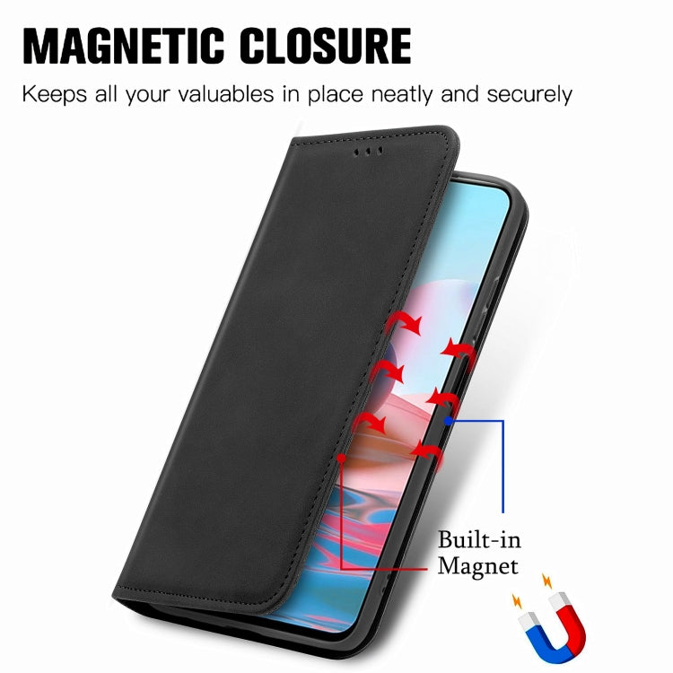 For Xiaomi Redmi Note 10 4G Retro Skin Feel Business Magnetic Horizontal Flip Leather Case with Holder & Card Slots & Wallet & Photo Frame