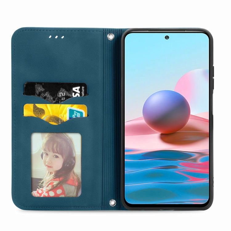 For Xiaomi Redmi Note 10 4G Retro Skin Feel Business Magnetic Horizontal Flip Leather Case with Holder & Card Slots & Wallet & Photo Frame