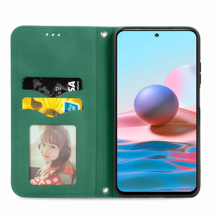 For Xiaomi Redmi Note 10 4G Retro Skin Feel Business Magnetic Horizontal Flip Leather Case with Holder & Card Slots & Wallet & Photo Frame