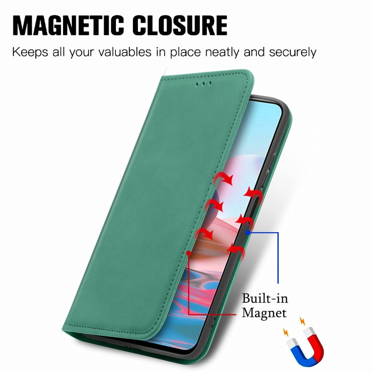 For Xiaomi Redmi Note 10 4G Retro Skin Feel Business Magnetic Horizontal Flip Leather Case with Holder & Card Slots & Wallet & Photo Frame