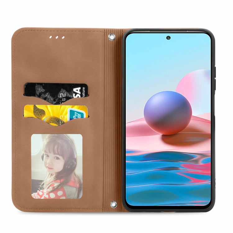 For Xiaomi Redmi Note 10 4G Retro Skin Feel Business Magnetic Horizontal Flip Leather Case with Holder & Card Slots & Wallet & Photo Frame