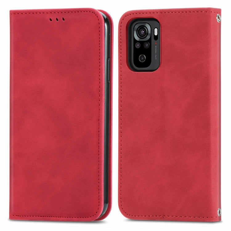 For Xiaomi Redmi Note 10 4G Retro Skin Feel Business Magnetic Horizontal Flip Leather Case with Holder & Card Slots & Wallet & Photo Frame