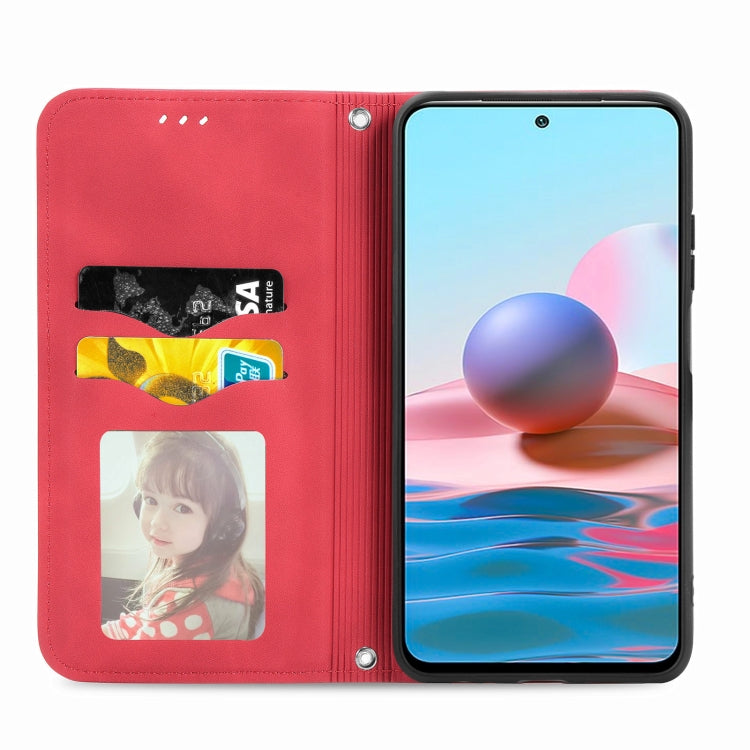 For Xiaomi Redmi Note 10 4G Retro Skin Feel Business Magnetic Horizontal Flip Leather Case with Holder & Card Slots & Wallet & Photo Frame