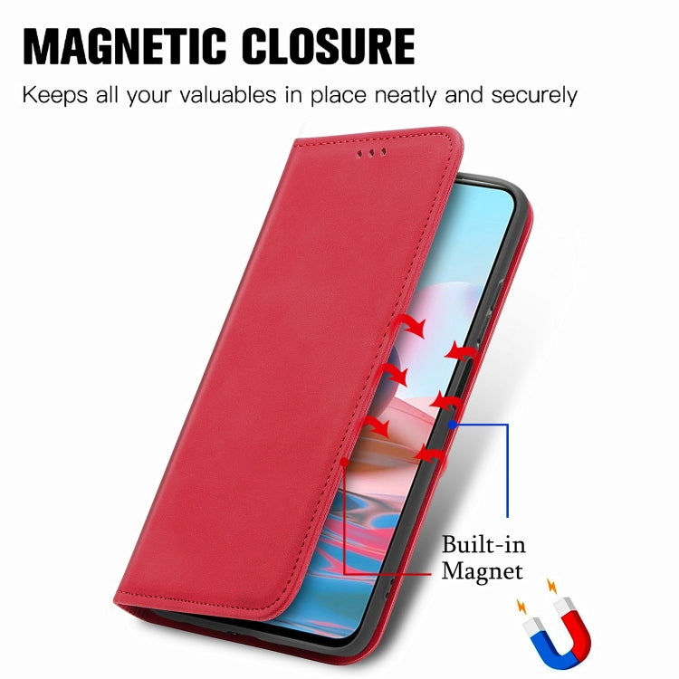 For Xiaomi Redmi Note 10 4G Retro Skin Feel Business Magnetic Horizontal Flip Leather Case with Holder & Card Slots & Wallet & Photo Frame