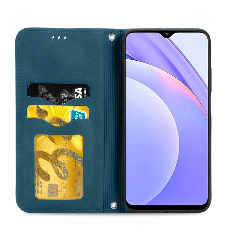 For Xiaomi Redmi Note 9 4G Retro Skin Feel Business Magnetic Horizontal Flip Leather Case with Holder & Card Slots & Wallet & Photo Frame