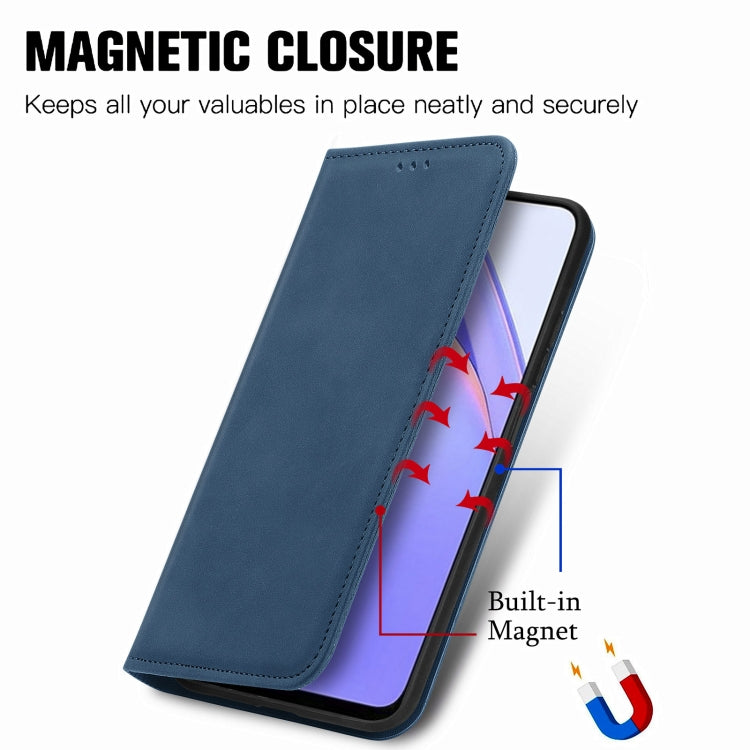 For Xiaomi Redmi Note 9 4G Retro Skin Feel Business Magnetic Horizontal Flip Leather Case with Holder & Card Slots & Wallet & Photo Frame