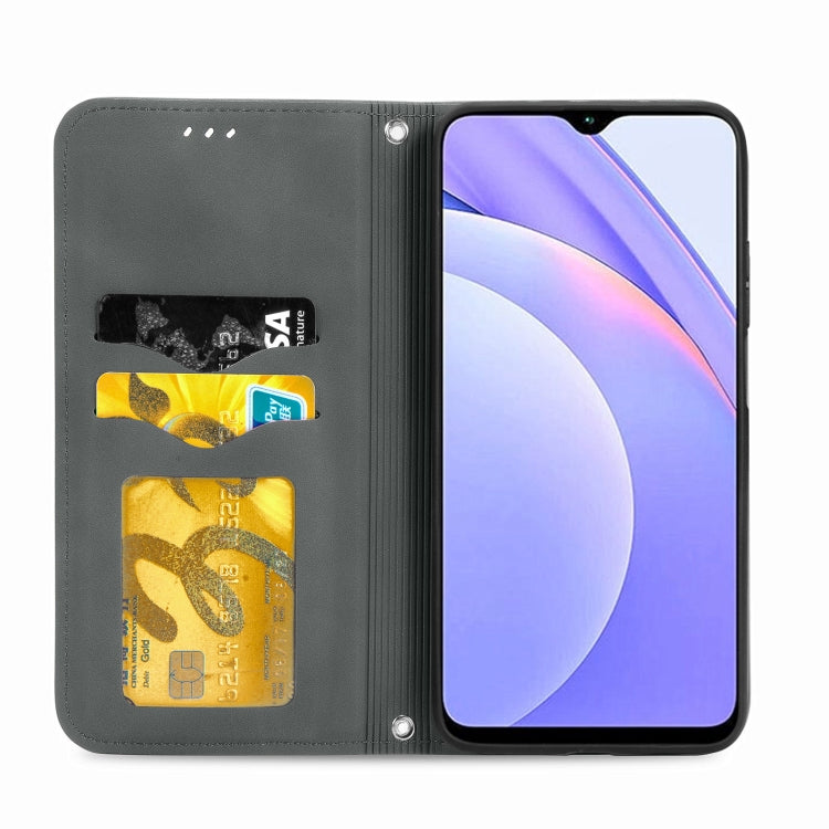 For Xiaomi Redmi Note 9 4G Retro Skin Feel Business Magnetic Horizontal Flip Leather Case with Holder & Card Slots & Wallet & Photo Frame