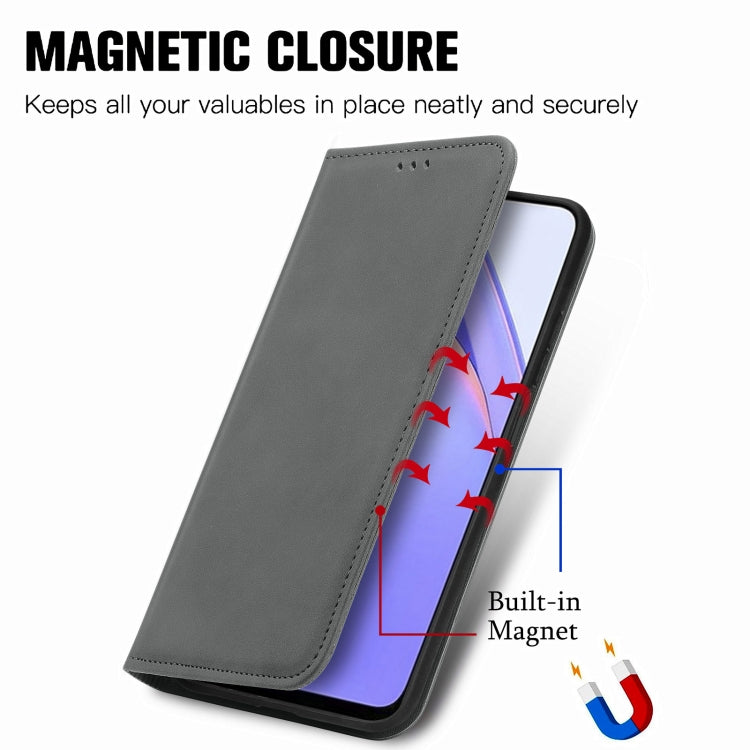 For Xiaomi Redmi Note 9 4G Retro Skin Feel Business Magnetic Horizontal Flip Leather Case with Holder & Card Slots & Wallet & Photo Frame