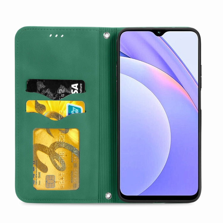 For Xiaomi Redmi Note 9 4G Retro Skin Feel Business Magnetic Horizontal Flip Leather Case with Holder & Card Slots & Wallet & Photo Frame