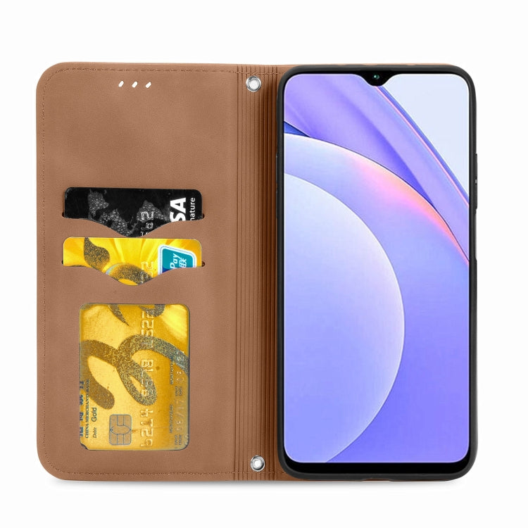For Xiaomi Redmi Note 9 4G Retro Skin Feel Business Magnetic Horizontal Flip Leather Case with Holder & Card Slots & Wallet & Photo Frame