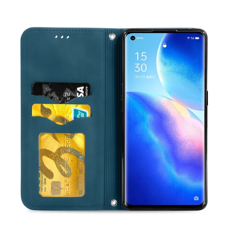 For OPPO Reno5 Pro 5G Retro Skin Feel Business Magnetic Horizontal Flip Leather Case with Holder & Card Slots & Wallet & Photo Frame