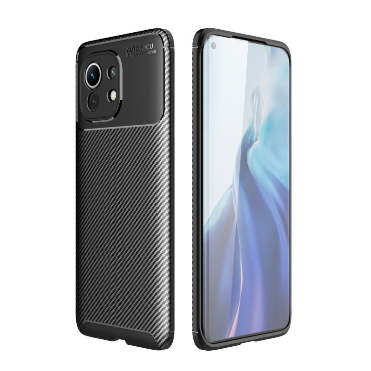 For Xiaomi Mi 11 Pro Carbon Fiber Texture Shockproof TPU Case