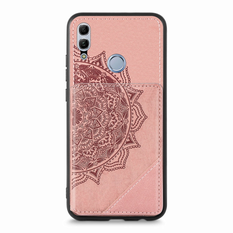 For Huawei Honor 10 Lite Mandala Embossed Magnetic Cloth PU+TPU+PC Case with Holder & Card Slots & Wallet & Photo Frame