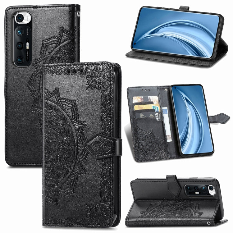 For Xiaomi Mi 10S Mandala Flower Embossed Horizontal Flip Leather Case with Bracket / Card Slot / Wallet / Lanyard