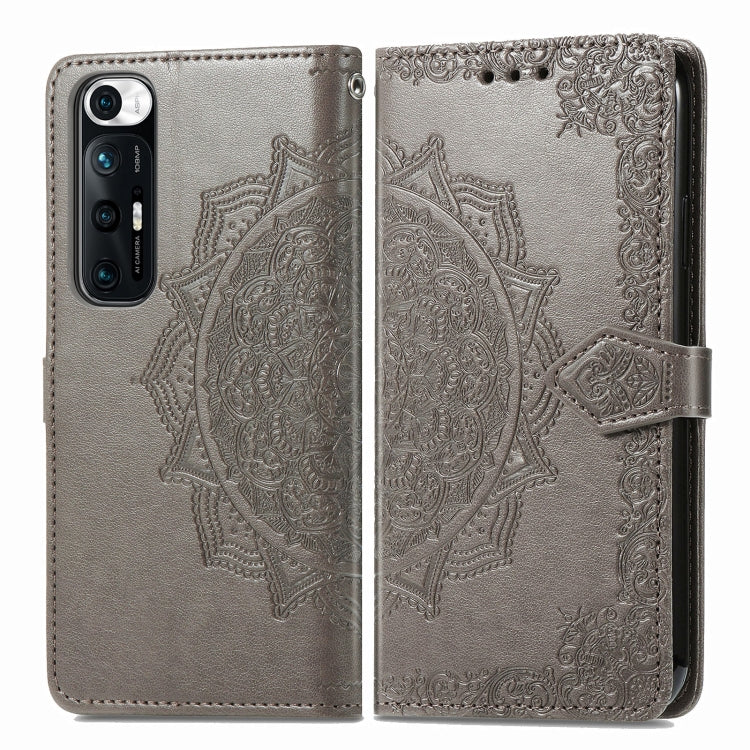 For Xiaomi Mi 10S Mandala Flower Embossed Horizontal Flip Leather Case with Bracket / Card Slot / Wallet / Lanyard