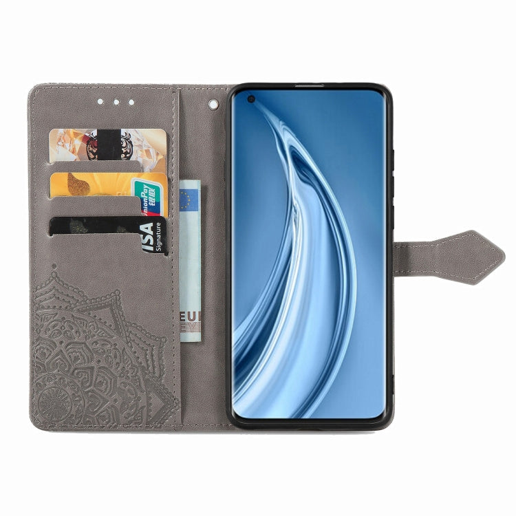For Xiaomi Mi 10S Mandala Flower Embossed Horizontal Flip Leather Case with Bracket / Card Slot / Wallet / Lanyard