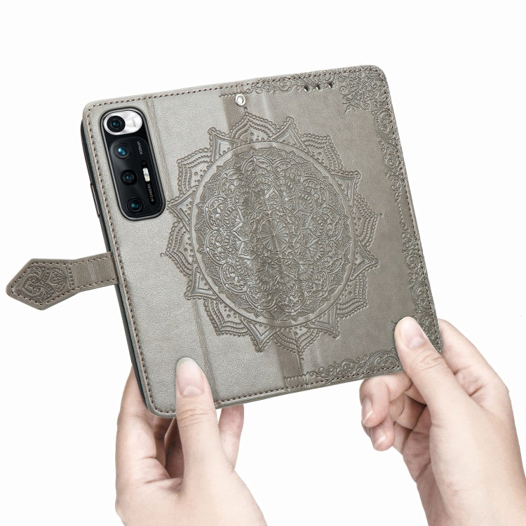 For Xiaomi Mi 10S Mandala Flower Embossed Horizontal Flip Leather Case with Bracket / Card Slot / Wallet / Lanyard