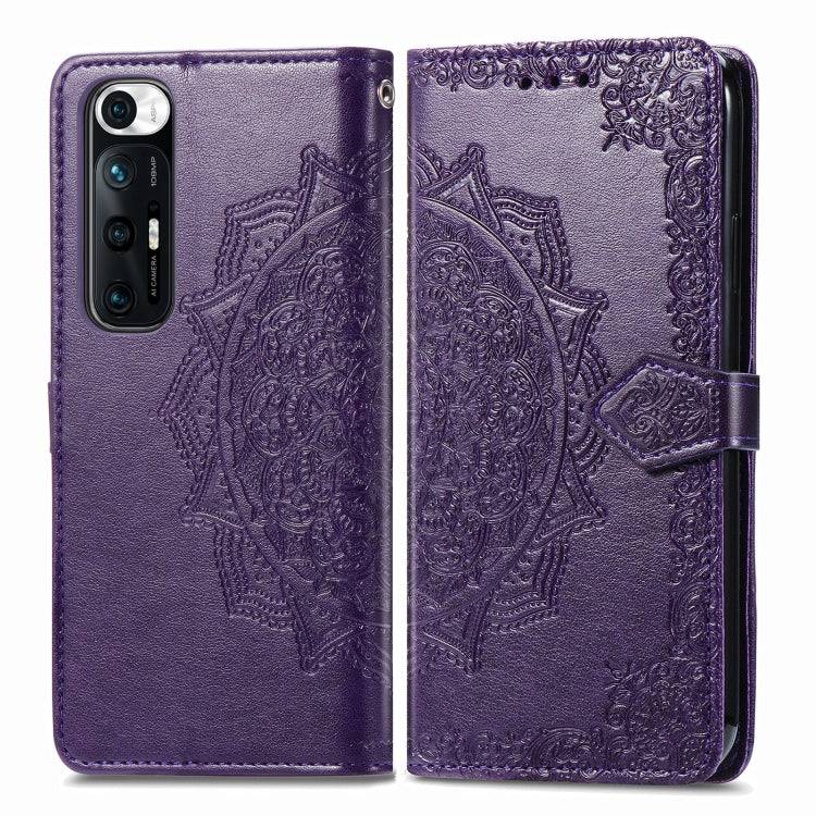 For Xiaomi Mi 10S Mandala Flower Embossed Horizontal Flip Leather Case with Bracket / Card Slot / Wallet / Lanyard