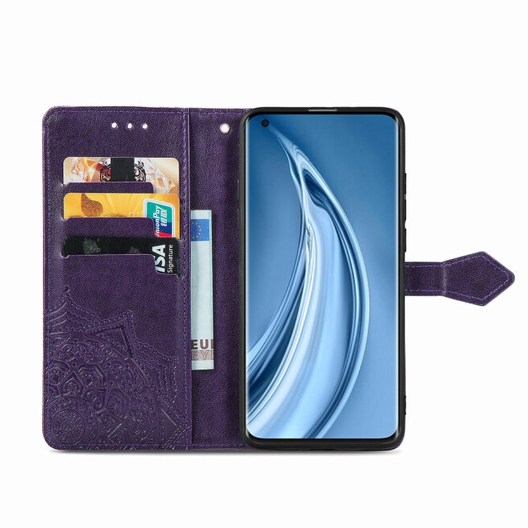 For Xiaomi Mi 10S Mandala Flower Embossed Horizontal Flip Leather Case with Bracket / Card Slot / Wallet / Lanyard