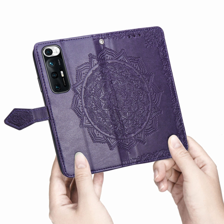For Xiaomi Mi 10S Mandala Flower Embossed Horizontal Flip Leather Case with Bracket / Card Slot / Wallet / Lanyard