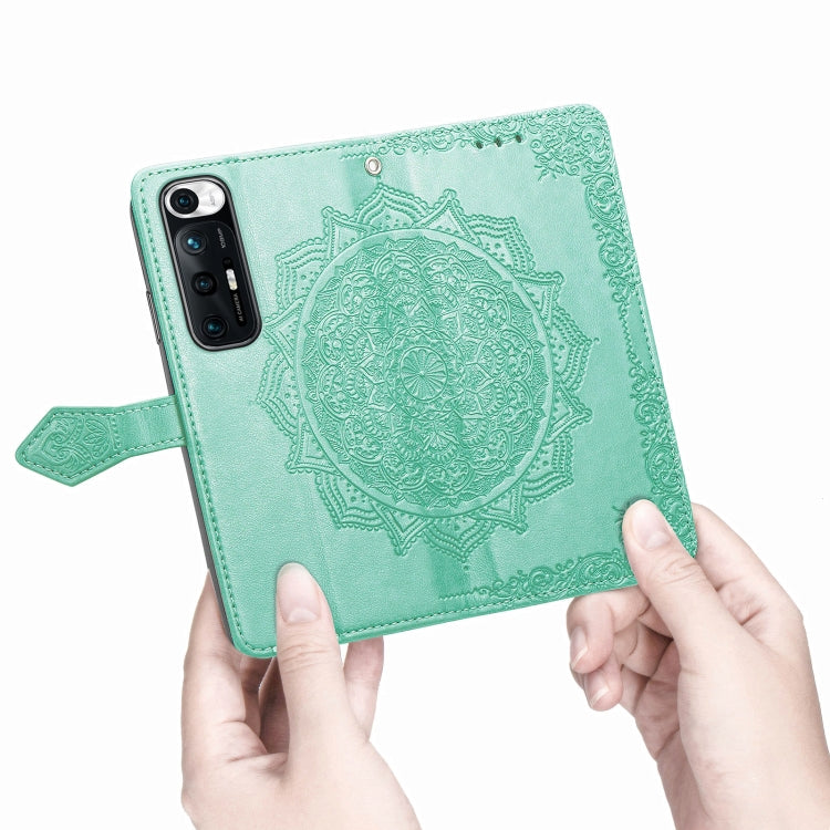 For Xiaomi Mi 10S Mandala Flower Embossed Horizontal Flip Leather Case with Bracket / Card Slot / Wallet / Lanyard