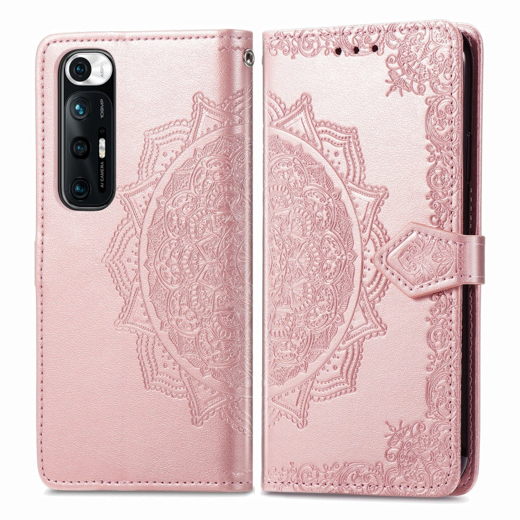 For Xiaomi Mi 10S Mandala Flower Embossed Horizontal Flip Leather Case with Bracket / Card Slot / Wallet / Lanyard