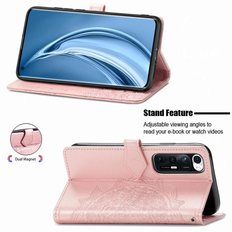 For Xiaomi Mi 10S Mandala Flower Embossed Horizontal Flip Leather Case with Bracket / Card Slot / Wallet / Lanyard