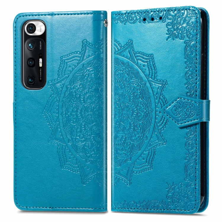 For Xiaomi Mi 10S Mandala Flower Embossed Horizontal Flip Leather Case with Bracket / Card Slot / Wallet / Lanyard