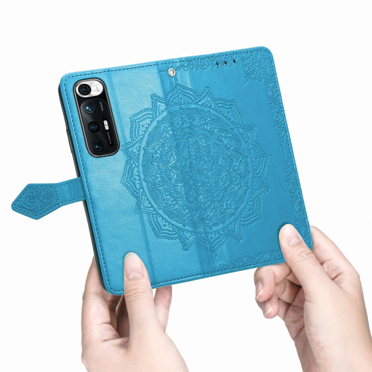 For Xiaomi Mi 10S Mandala Flower Embossed Horizontal Flip Leather Case with Bracket / Card Slot / Wallet / Lanyard