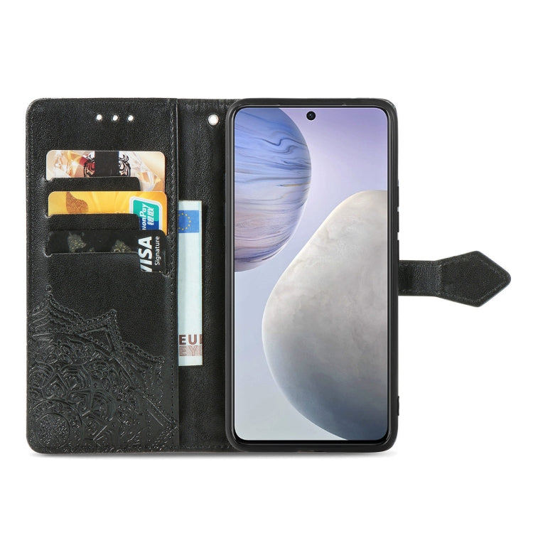 For vivo X60 Mandala Flower Embossed Horizontal Flip Leather Case with Bracket / Card Slot / Wallet / Lanyard