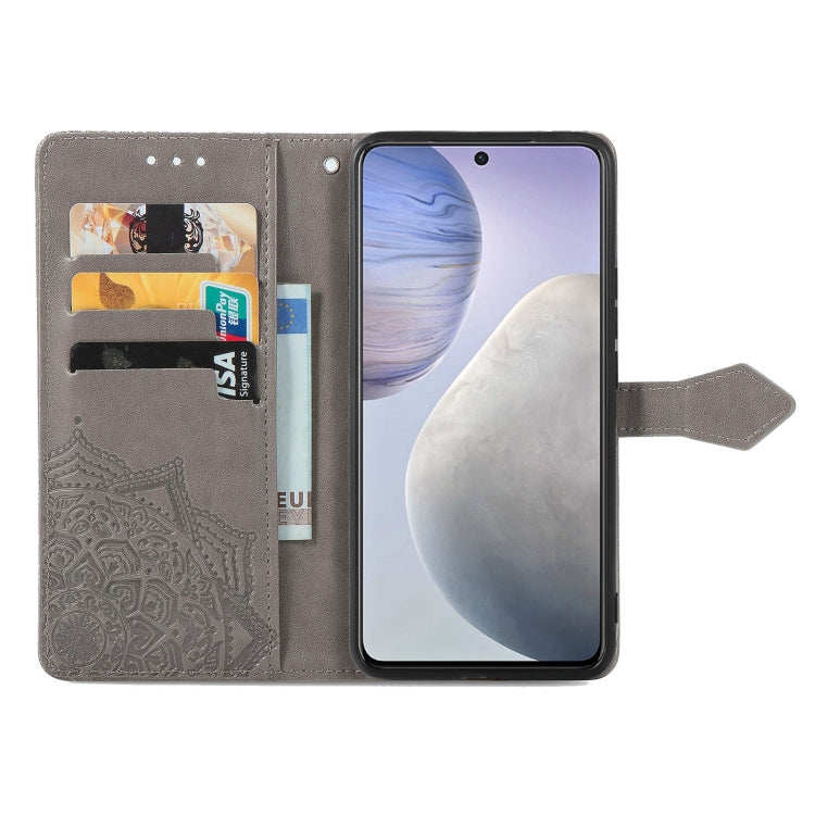 For vivo X60 Mandala Flower Embossed Horizontal Flip Leather Case with Bracket / Card Slot / Wallet / Lanyard